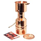 Copper Garden Kupfer Destille Leonardo 2 Liter I Kleindestille nach Dr. Helge Schmickl mit...