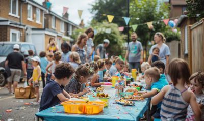 Essen auf einem Straßenfest