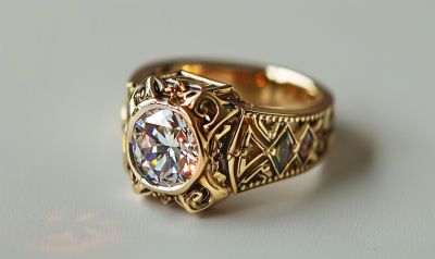 Ring mit einem Argyle-Diamant