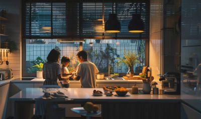 Smart Home Ideen für Familien Morgenroutine Küche